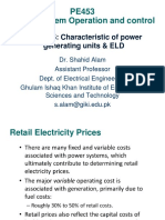 PE453 Power System Operation and Control: Lecture5: Characteristic of Power Generating Units & ELD