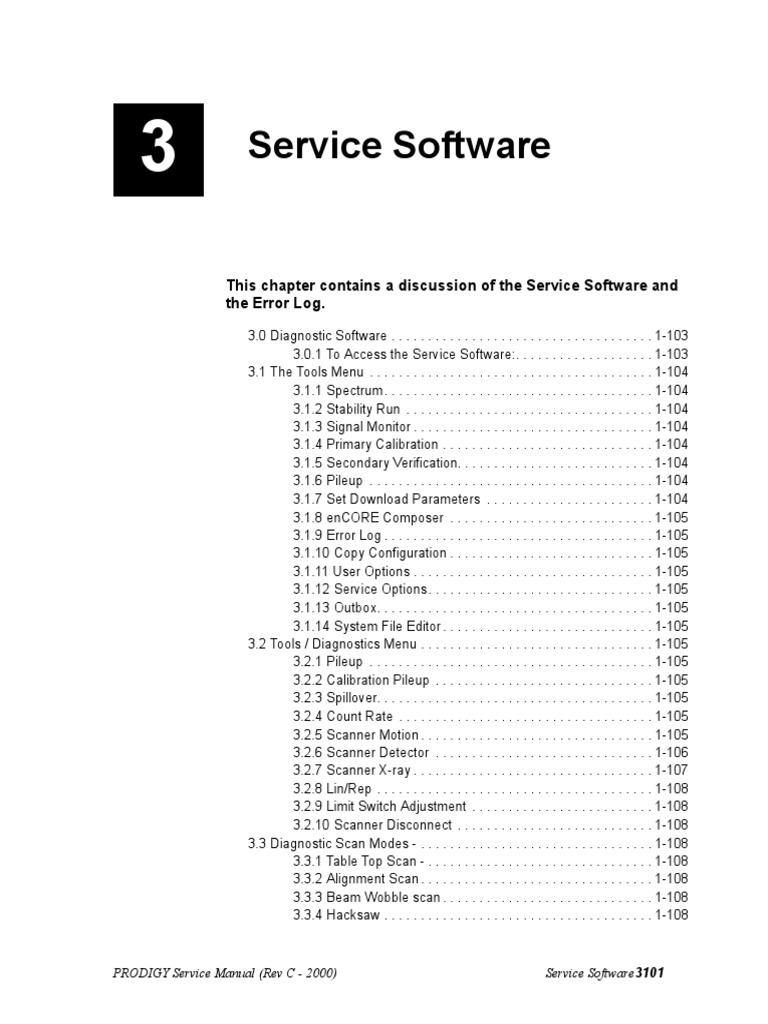 Service Software: This Chapter Contains A Discussion of The Service ...