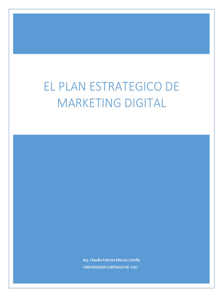 El Plan Estrategico de Marketing Digital | Descargar gratis PDF ...