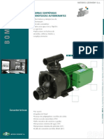 Ficha Bombas Centrifugas Autodrenantes para Hidromasajes - SPA