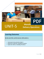 Manufacturing & Delivery Operations