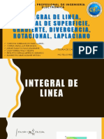 Integral de Linea, Integral de Superficie, Gradiente, Divergencia, Rotacional, Laplaciano