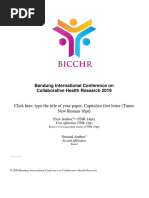 Bandung International Conference On Collaborative Health Research 2019