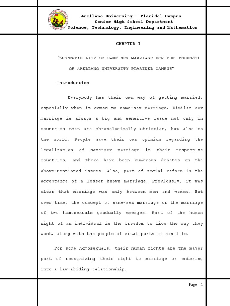 Acceptability of Same-Sex Marriage | PDF | Homosexuality | Same Sex ...