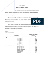 Profile of The Participants: Results and Discussion