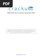 RRB NTPC Art & Culture Questions PDF: Downloaded From Cracku - in