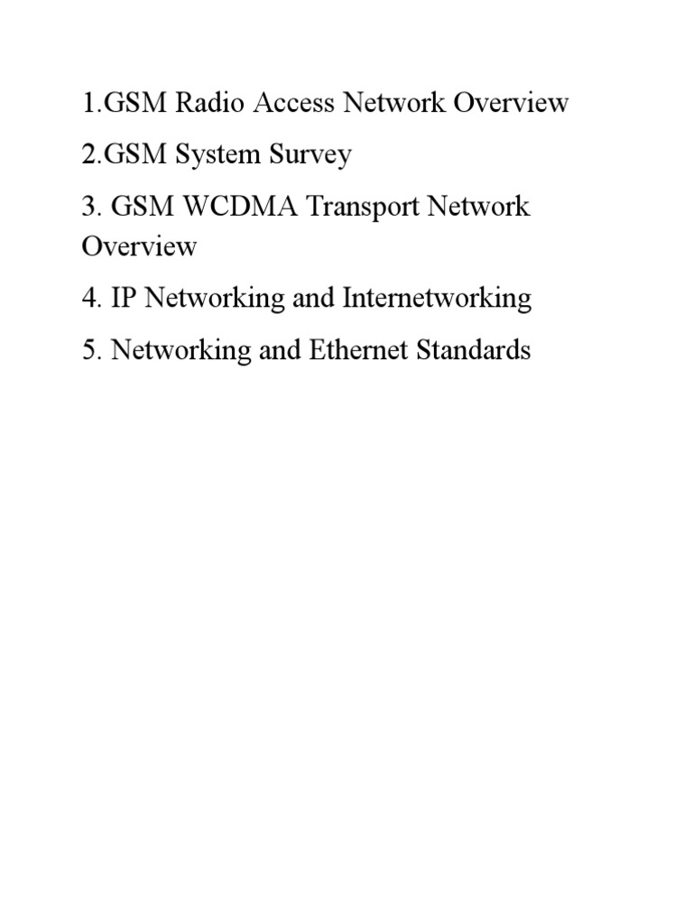 GSM Network and IP Overview Guide | PDF | Technology & Engineering