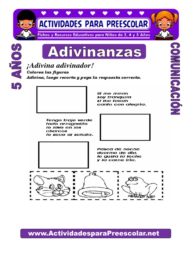 Fichas de Adivinanzas para Niños | PDF