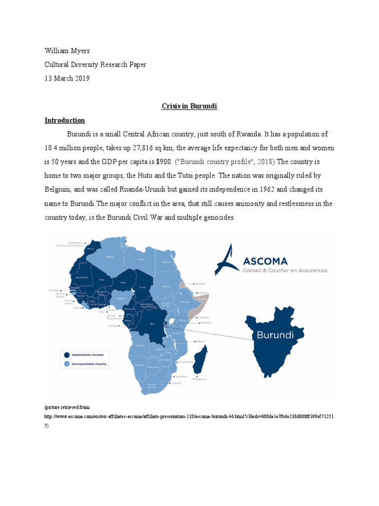 Cultural Diversity Research Paper PDF | PDF | Hutu | Burundi