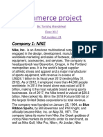 Commerce Project: Company 1: NIKE