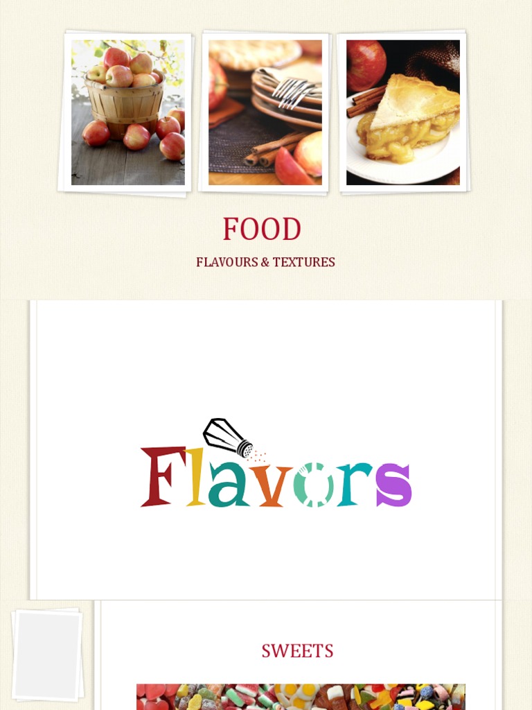 Describing Food, Flavours & Textures PDF Taste Flavor