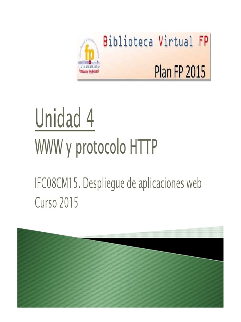 WWW y Protocolo HTTP1x1 FP 2 DAW | PDF | Protocolo de Transferencia de ...