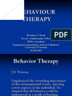 1. Behaviour Therapy