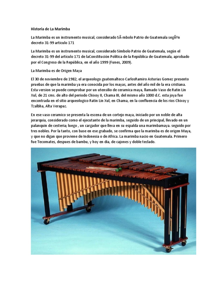 Historia de La Marimba PDF Entretenimiento (general)