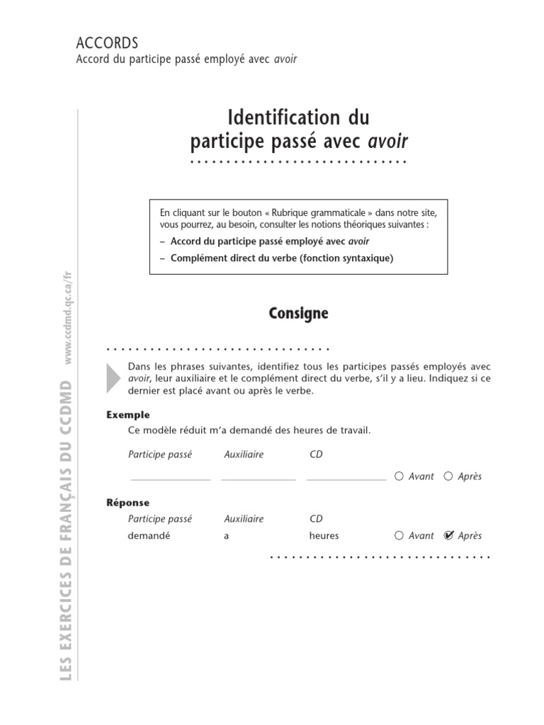 Exercice Cod Coi Attribut Du Sujet 6ème Pdf