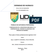 Resistencia mecánica comparativa concreto estándar y con residuos mármol