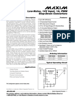 Low-Noise, 14V Input, 1A, PWM Step-Down Converters: General Description Features