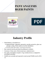 Company Analysis Berger Paints: 9/30/2019 1 Team 2