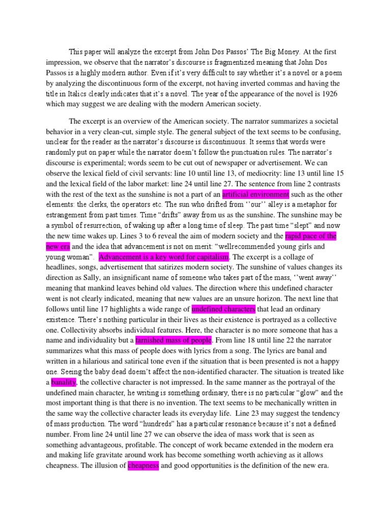 The Big Money John Dos Passos PDF