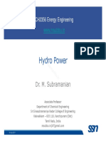 Hydro Power: Dr. M. Subramanian