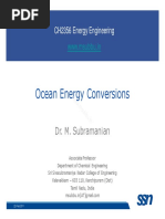 Ocean Energy Conversions: Dr. M. Subramanian