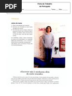 Ficha de trabalho de português