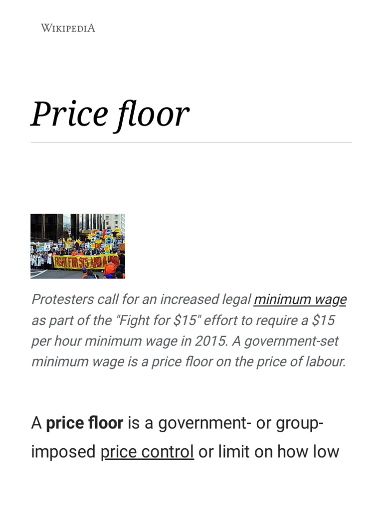 Price Floor Wikipedia 1 Pdf Microeconomics Economics