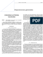 I. Disposiciones Generales: Comunidad Autónoma Valenciana