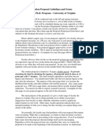 Dissertation Proposal Guidelines and Forms Economics Ph.D. Program - University of Virginia