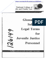 Glossary of Selected Legal Terms For Juvenile Justice Personnel