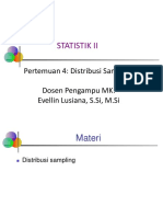 Statistika II Pertemuan 4 Distribusi Sampling