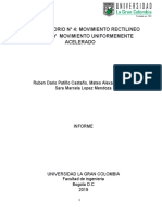 INFORME FISICA Movimiento Rectilineo