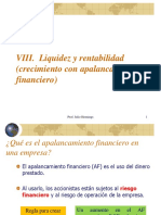 VIII. Liquidez y Rentabilidad