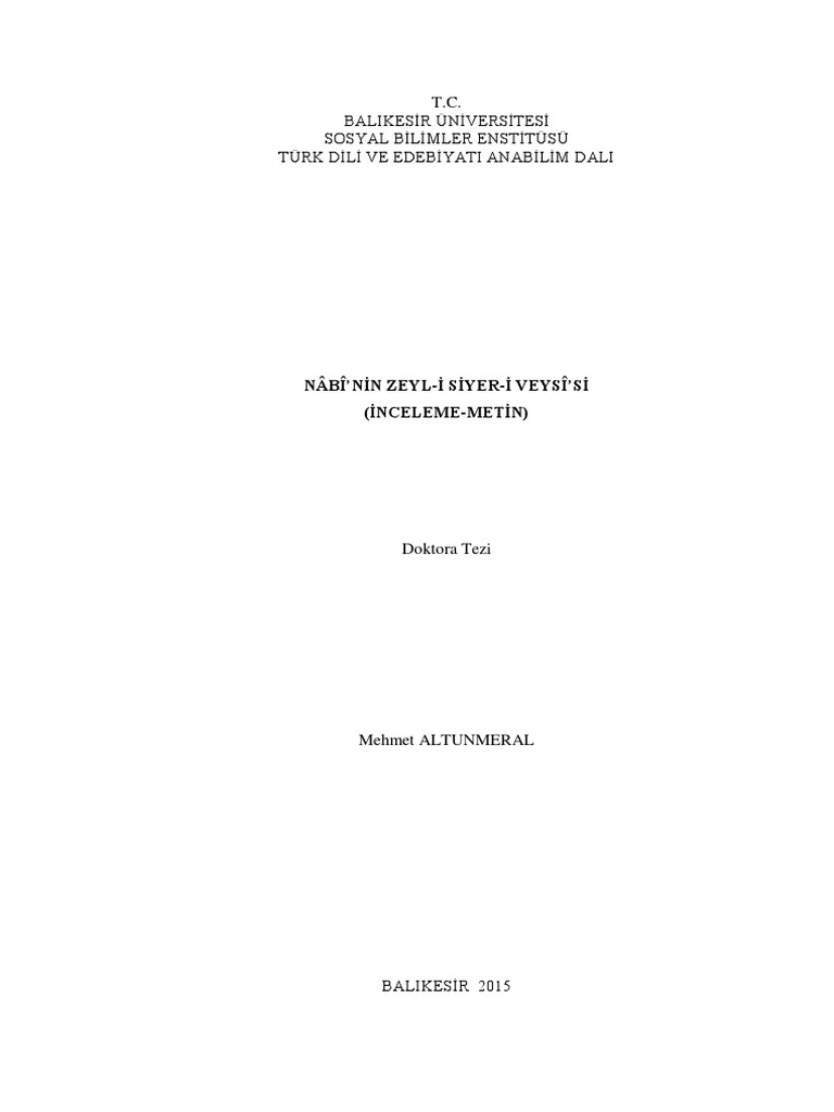 Nabi Nin Zeyl I Siyer I Veysi Si Inceleme Metin Pdf