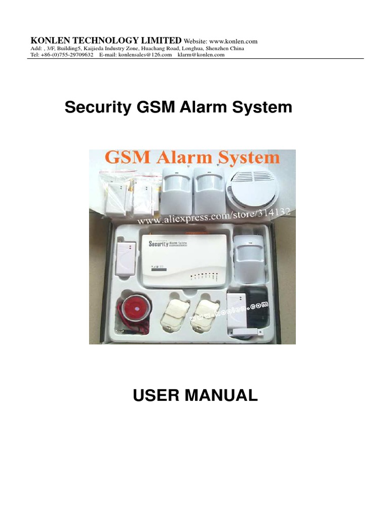 Alarm System Pdf Download Free Pdf Remote Control Wireless