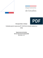 Discapacidad y Trabajo Contexto para La Nueva Ley 21015 de Inclusion Laboral en Chile