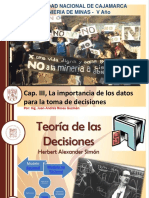 Cap. III, La Importancia de Los Datos Para La Toma de Decisiones