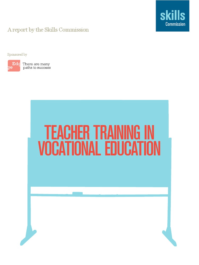 Teacher Training in Vocational Education | PDF | Vocational Education ...