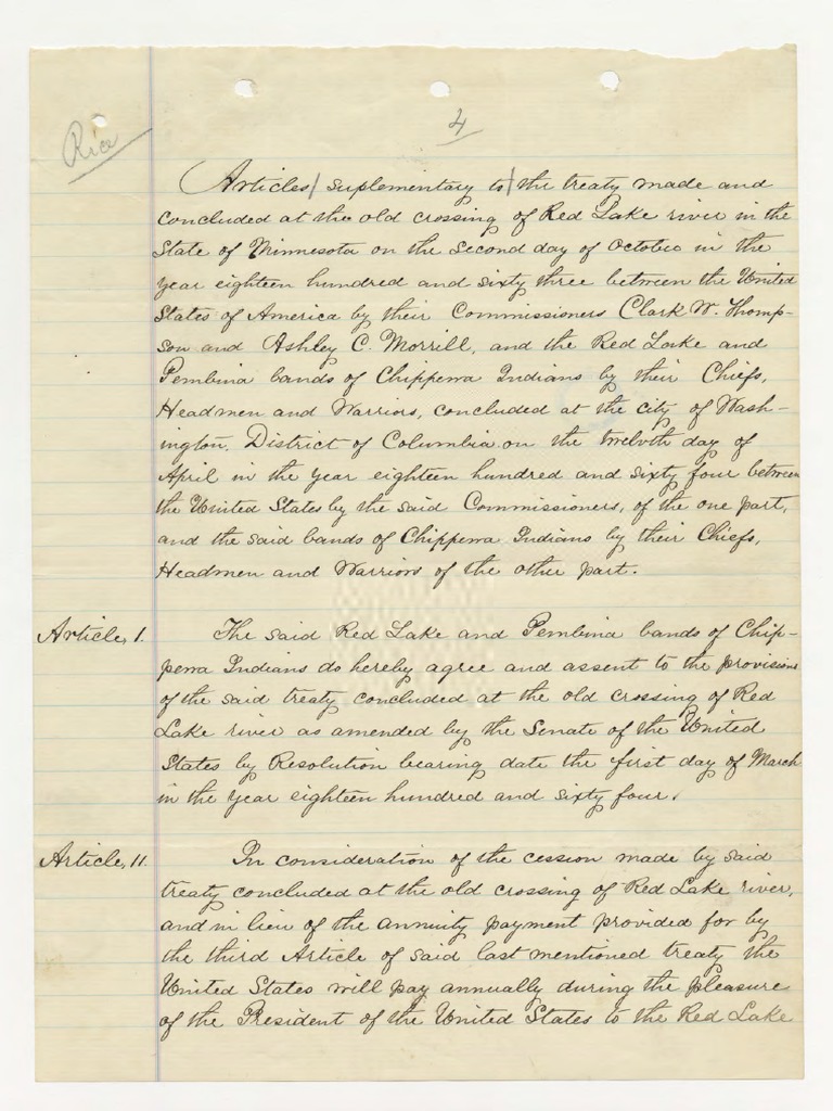 1864 Supplemental Treaty | PDF