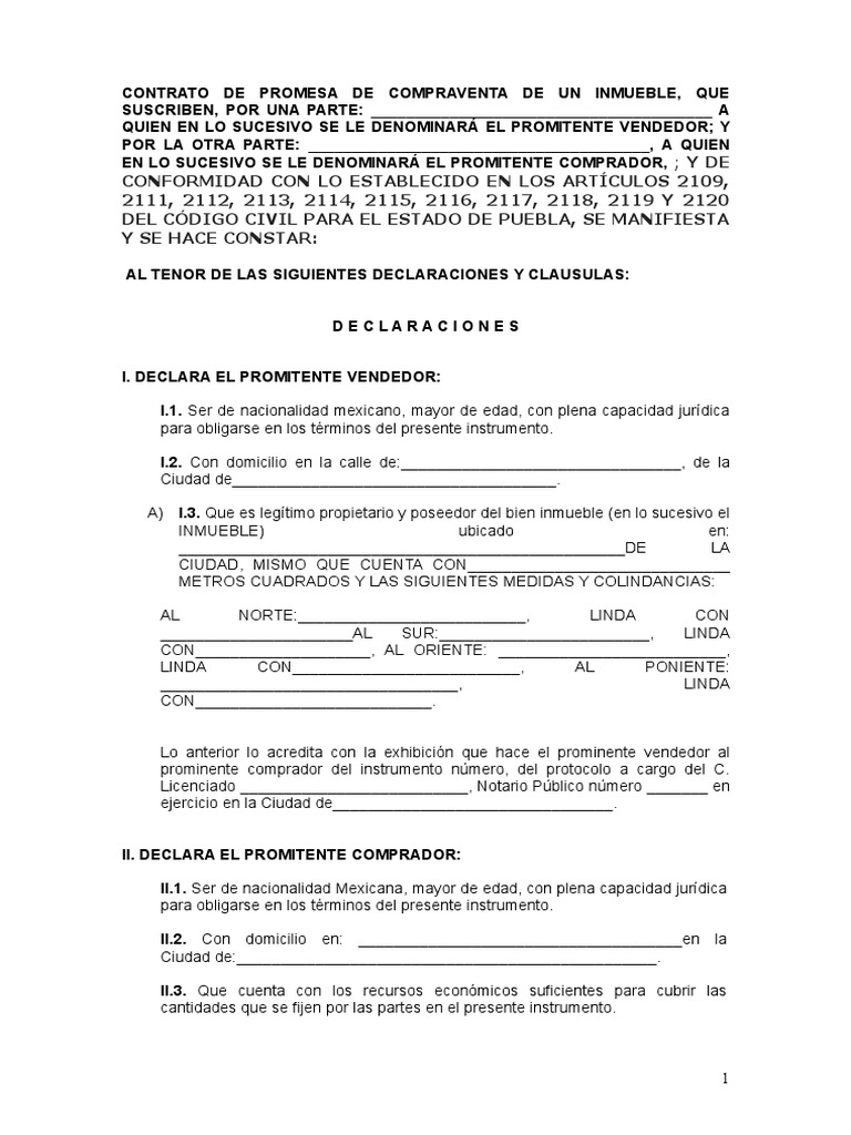 Contrato de Promesa de Compraventa Inmueble | PDF | Ley común | Gobierno