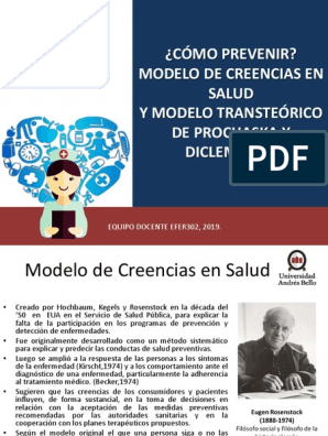 Clase #3 Modelo de Creencias en Salud y Modelo Transteórico de Prochaska y  DiIClemente | PDF | Comportamiento | Percepción