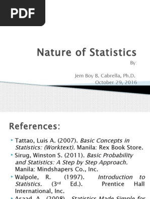 1 Nature Of Statistics W1 1 Sampling Statistics Science Mathematics