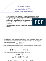 Co-Variance Analysis: An Introduction To "SVD" (Singular Value Decomposition)