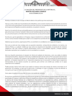 Mensaje a La Nación del presidente Vizcarra (30.9.19)