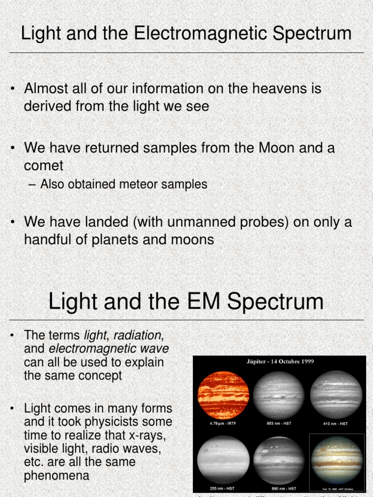 Light and The Electromagnetic Spectrum | PDF | Electromagnetic Spectrum ...