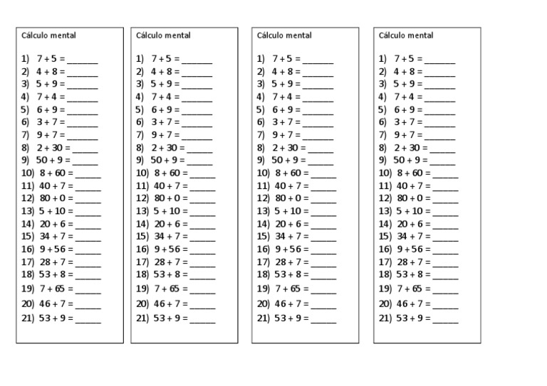 Mental Maths: Round Number Sums | PDF | Teaching Methods & Materials
