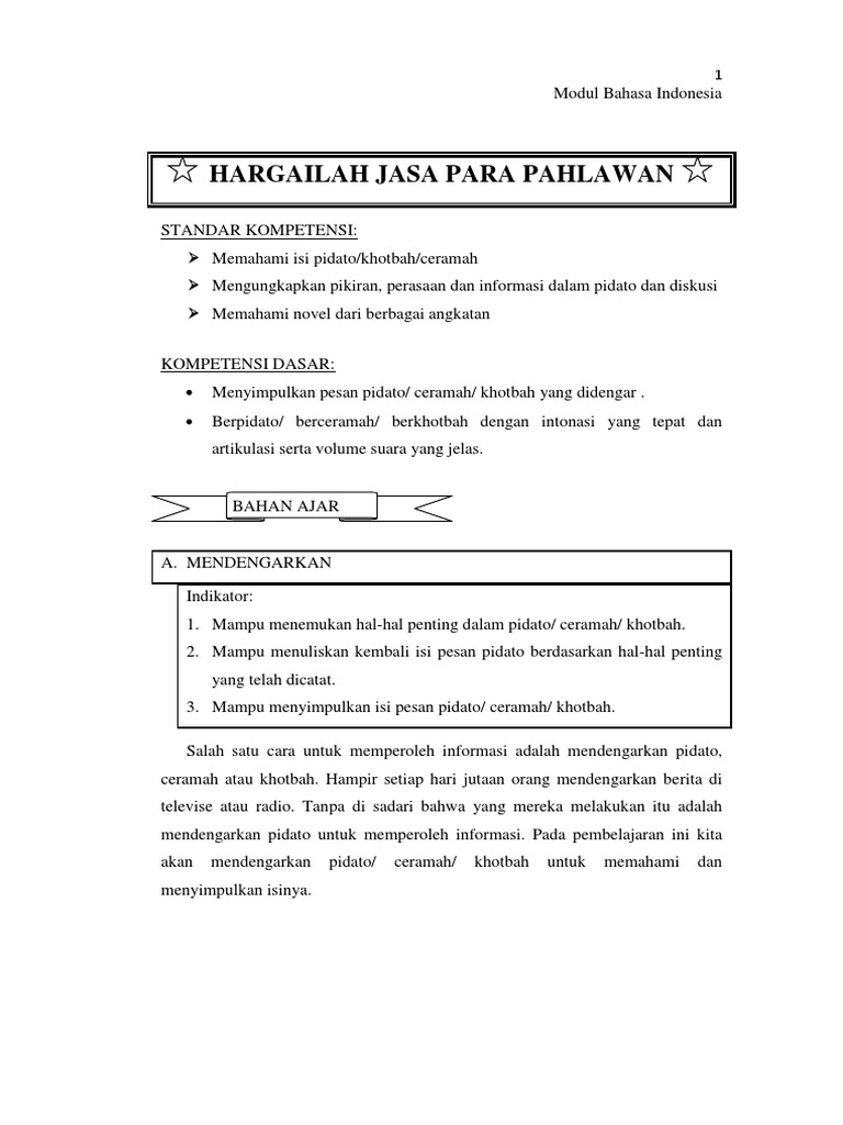 Modul Pidato Pdf