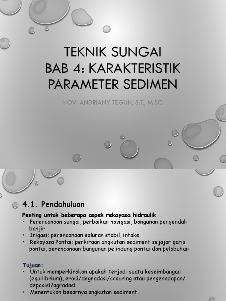 BAB 4 Karakteristik Parameter Sedimen | PDF