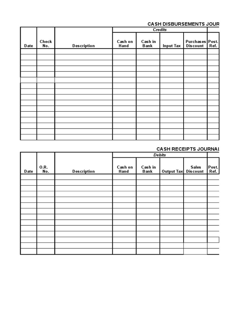 Special Journals Template (5) Copy 2 | PDF