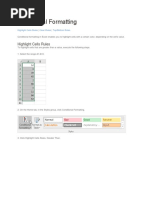 Conditional Formatting